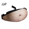 White Elephant Gift Ideas Beer Belly Fanny Pack Funny Hairy Waist Bag Realistic 3D Big Theme Party Bag Belly Dad Bod Gag for Men Husband