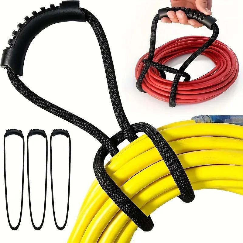 Aufbewahrungsgurt mit Griff: Verlängerungskabel-Organizer, Schlauchhalter, Platzsparend, Luft-/Wasserschlauch-Organizer für Zuhause, Garage, Boot, Wohnmobil