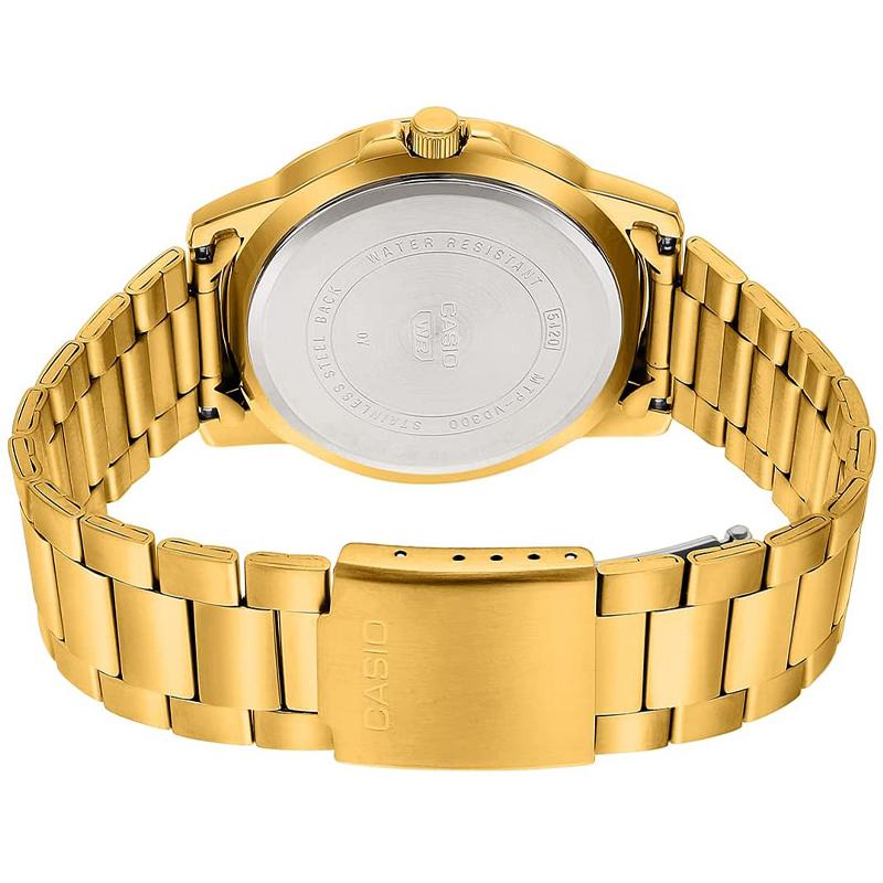 Casio Standard Series Dress Three Eyes Six Needles Fashion Business Quartz Movement Stainless Steel Strap Men watches Black MTP-VD300G-1E