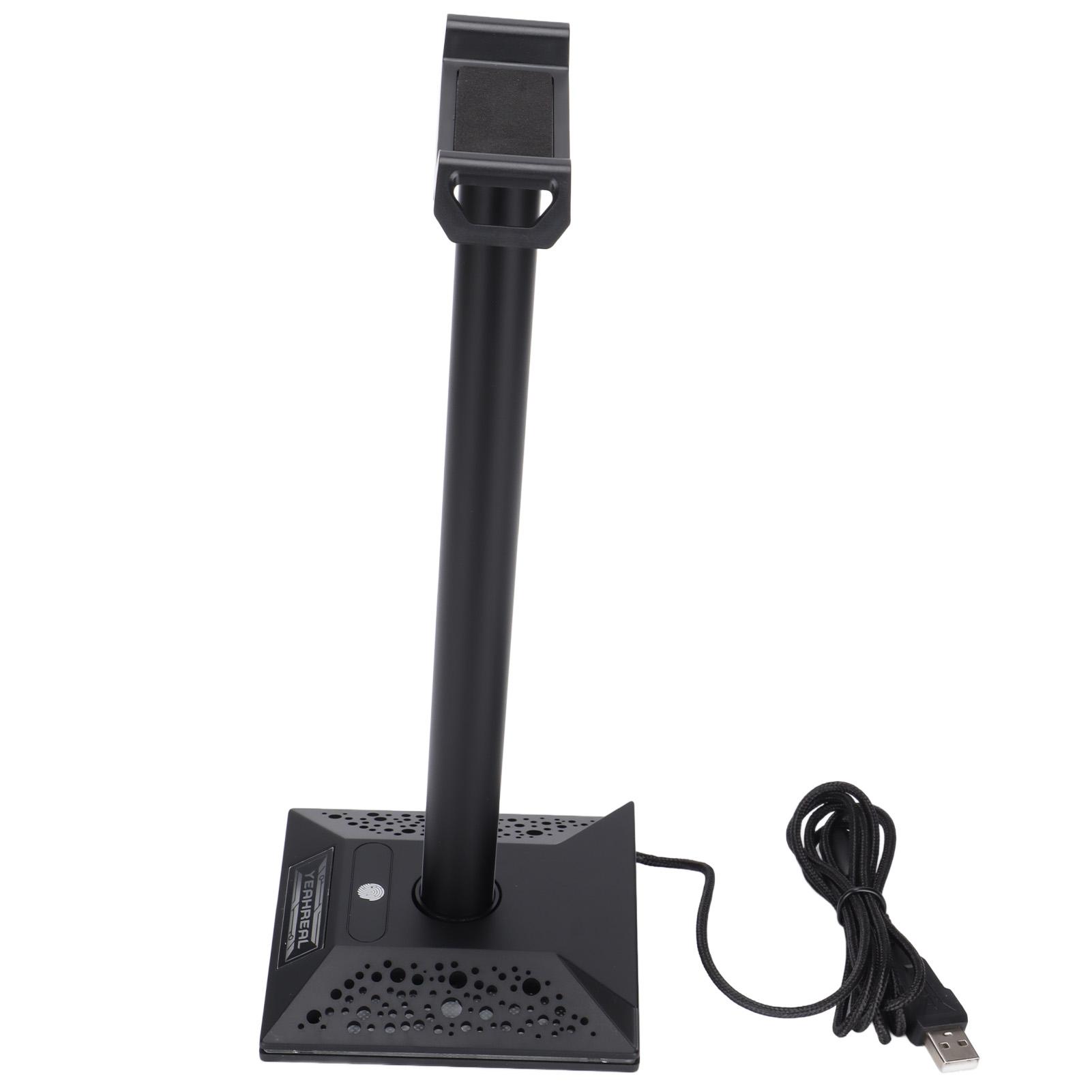 

Подставка для наушников RGB Gamer, двойная подставка для гарнитуры с 3,5-мм AUX и 2 портами USB для игрового стола