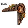 Whimsical Nursery Wall Accent Chipmunk Tree Hollow Door Topper, Woodland Animal Frame Decor, Rustic Wood Creative Birthday Gift for Nature Lovers
