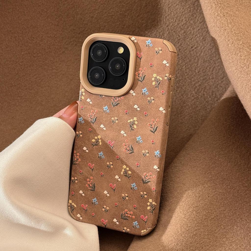 Vintage Small Flower Case for iPhone 13 iPhone 15 iPhone 16 Pro Max