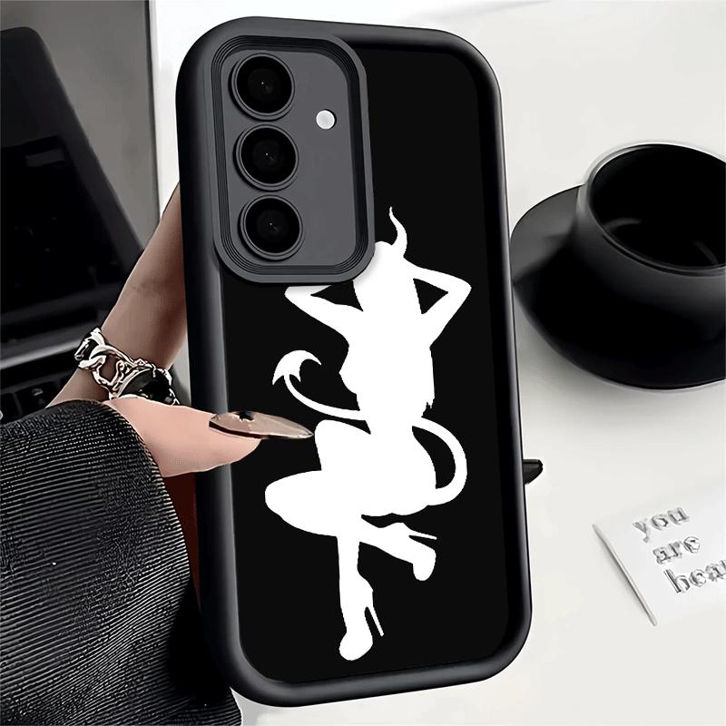 Phone Case for Samsung Galaxy A17 A16 A15 A14 A13 Devil Girl Silhouette Cool A56 A36 A26 A55 A35 A25 A54 A34 A24 A53 A33 A23 A07