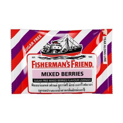 Pastilės Fisherman's Friend, uogų mišiniai, uogų mišinio skonio pastilės be cukraus, 25 g. x 6 /12 / 24 vnt