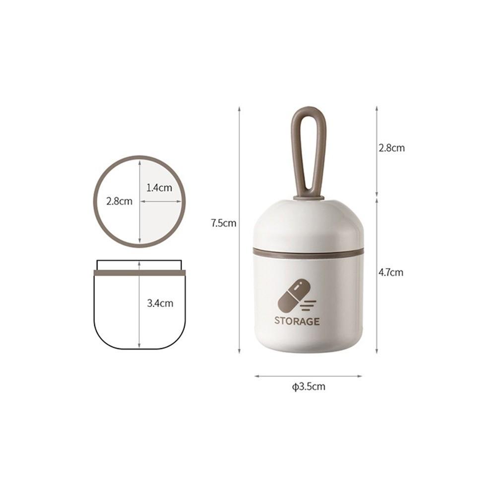 Round Shape Pill Box Portable Drug Dispenser Durable Pills Organizer