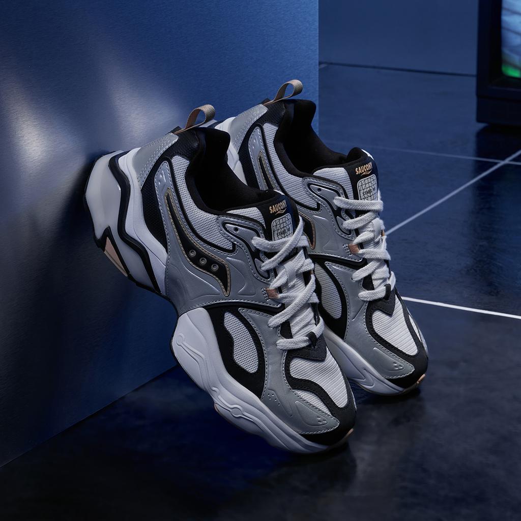 SAUCONY Σταθερό Casual Ρετρό Υποστηρικτικό Ανθεκτικό Χαμηλό Running Παπούτσι Unisex Sneaker Ασημί Μαύρο Λευκό S79055-4