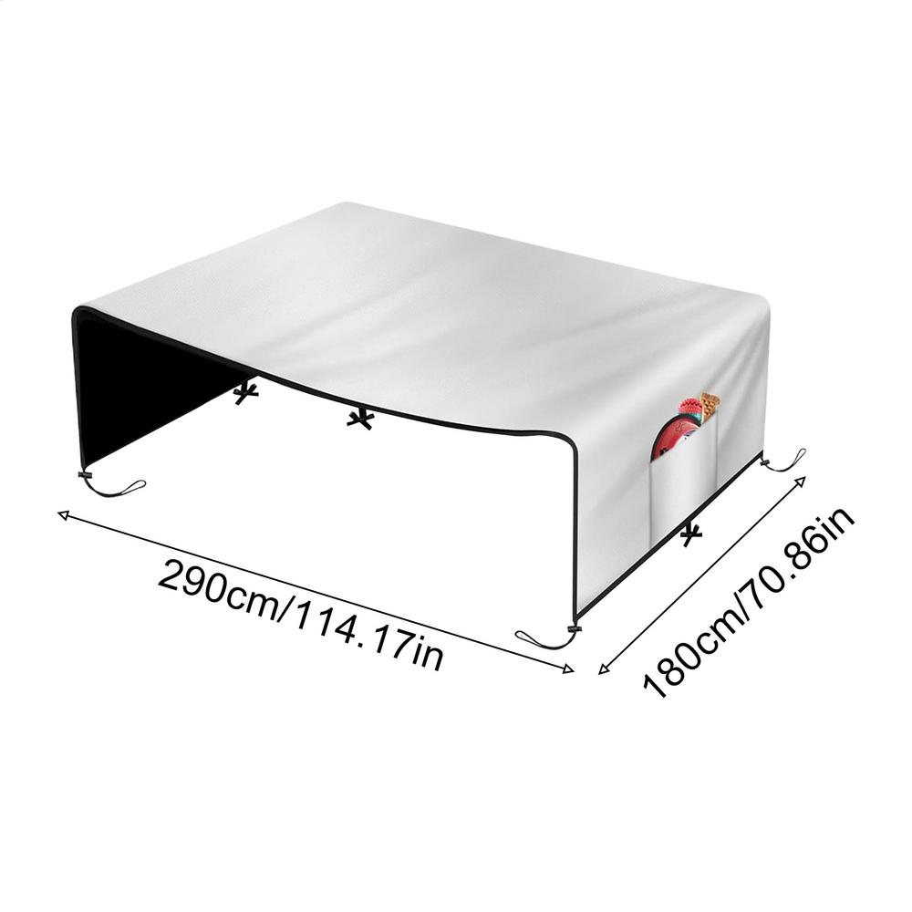 Dog Cage Cover 210D Oxford Pet Enclosure Tarp Waterproof Large Kennel Cover For Patio Picnic Outdoor Camping Backyard Beach Park