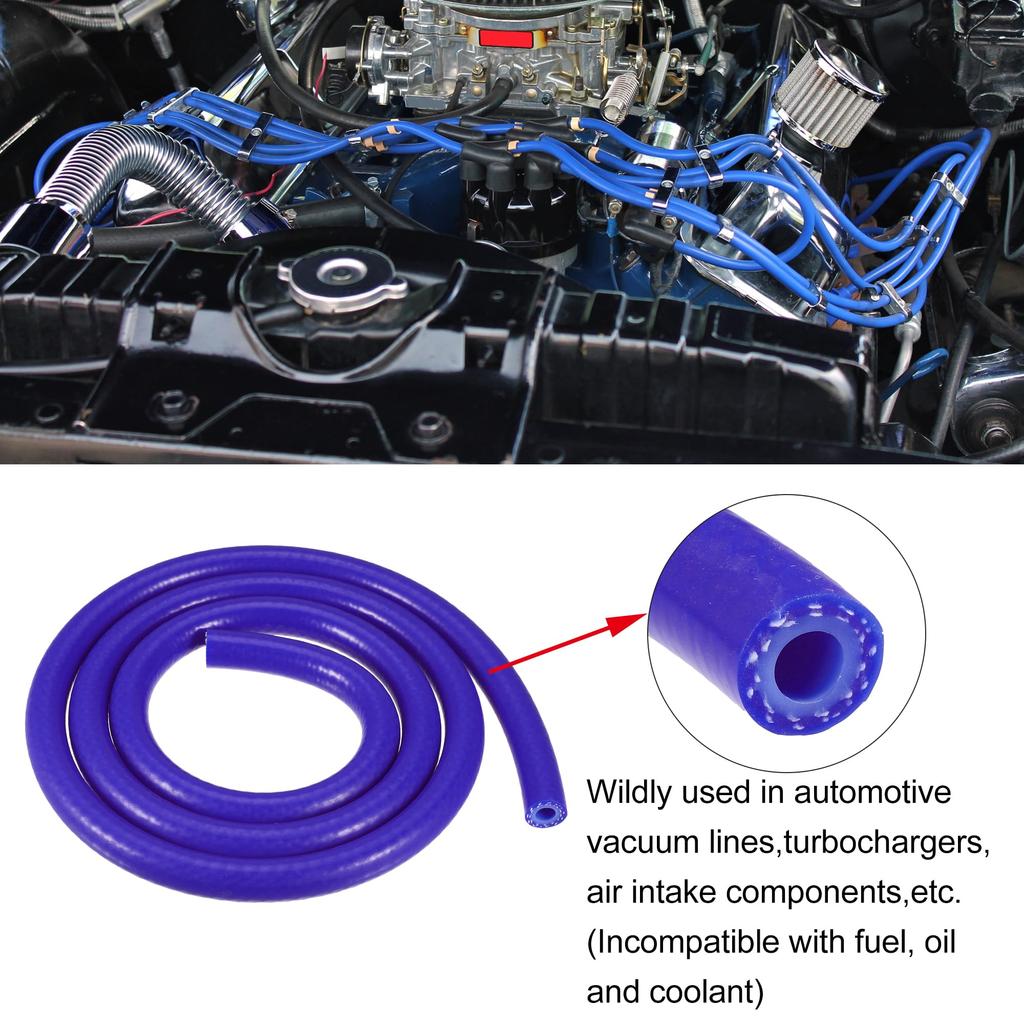 X AUTOHAUX Silicone Vacuum Tube Hose Line Automotive Vacuum Hose Engine Air Intake Vacuum