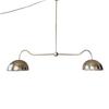 2 Shade Chrome Pendant Chandelier Modern Hanging Light Fixture for Dining Room, Kitchen, Living Room