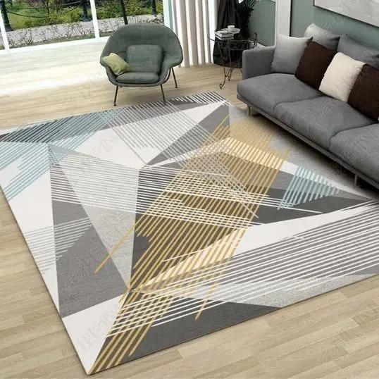 Nordic Feather Carpet Living Room Sofa Decor Bedroom Bedside Area Rugs Cloakroom Non-slip Washable Home Coffee Table Floor Mat