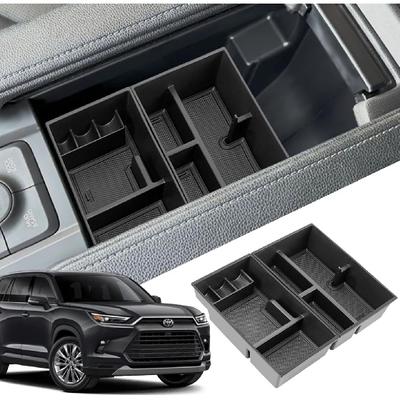 2PCS Center Console Organizer Tray Compatible with 2024 Toyota Grand Highlander (Hybrid) Armrest Storage Box Insert Interior Accessories