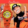 Trendy Cartoon Naruto Fan Style Watch For Teens Waterproof Electronic Movement 37mm Square Dial