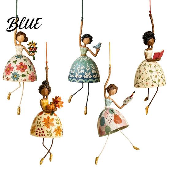 Graceful Silhouette Art Dancing Lady Hanging Ornament for Home Decor Elegant Sculpture Ornaments Creative Pendant Indoor Outdoor Window Porch Garden