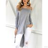 Women Off-Shoulder Long Sleeve Side Slit