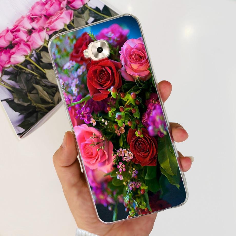 Soft TPU Slim Capa For ASUS ZENFONE ZOOM S ZE553KL Case ASUS ZENFONE 4 SELFIE ZD553KL Back Cover Transparent Cow Print Lion Etui