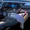 USB Automobile Charger Retractable Car Charger 2 USB Ports Fast Charging Auto Accessories with Starlight Ambiance Car Charger