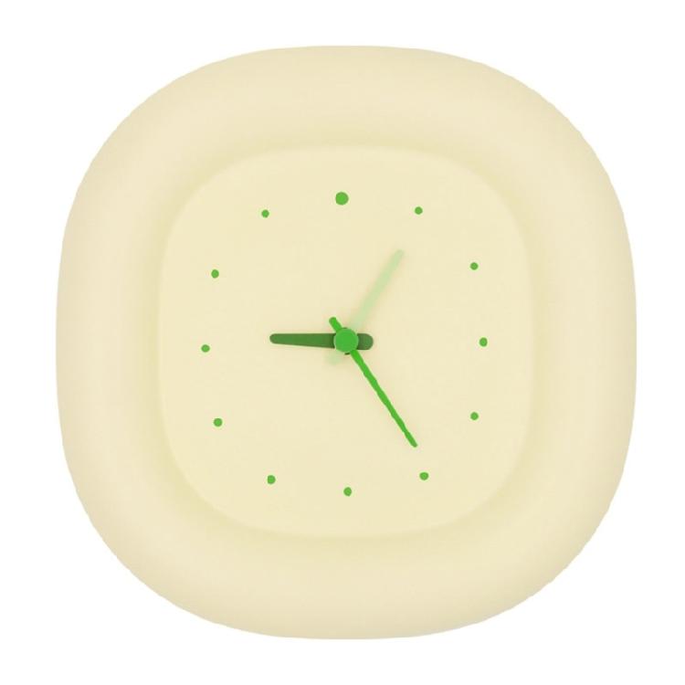 Stylish Bubble Shape Table Clock Noiseless Mechanism Creamy Yellow Battery Operated Wall Clock For Bedroom Office Decors 1