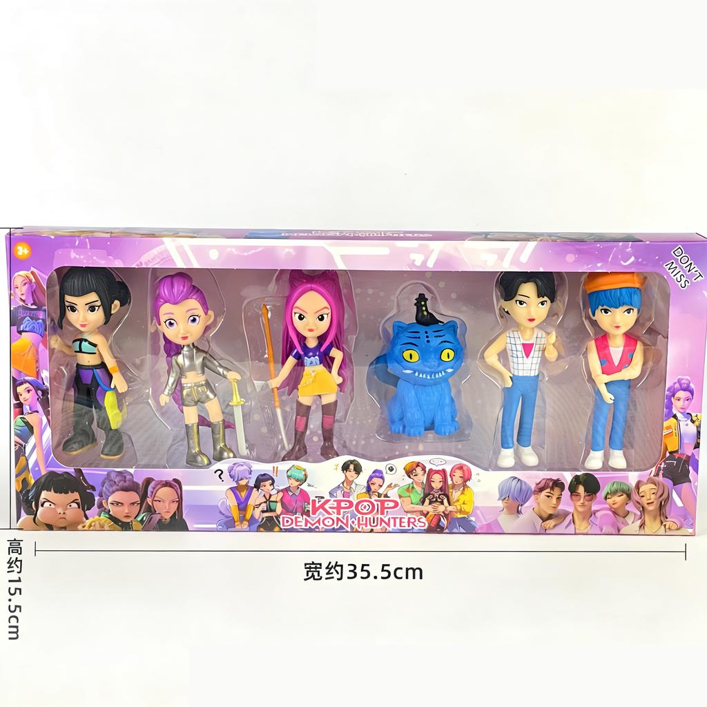 New Hot Kpop Devil Hunter Rumi Zoe Mira Anime Polyvinyl Chloride Character Collection Childrens Gift Hot Anime Dolls 5D Eyes