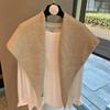 Solid Color Triangular Scarf, Brushed Shawl, Oversized Outer Layer, Autumn and Winter Korean Warm Triangular Scarf, Knitted Scarf