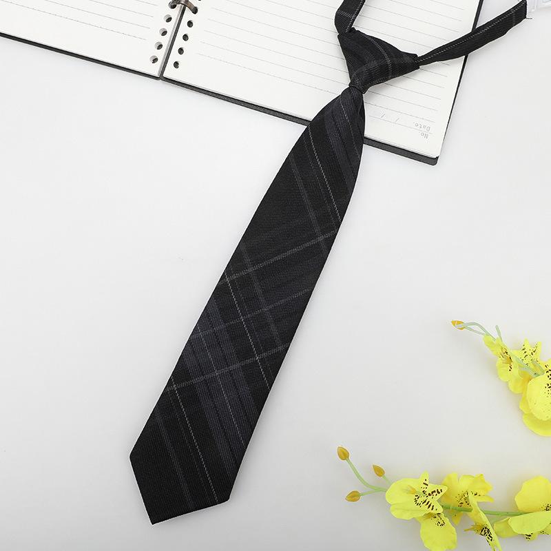 Jk Small Tie Female College Style Lazy Japanese Plaid Uniform Shirt Tie Student Ins Men'S And Women'S Short Styles Free Of Charge