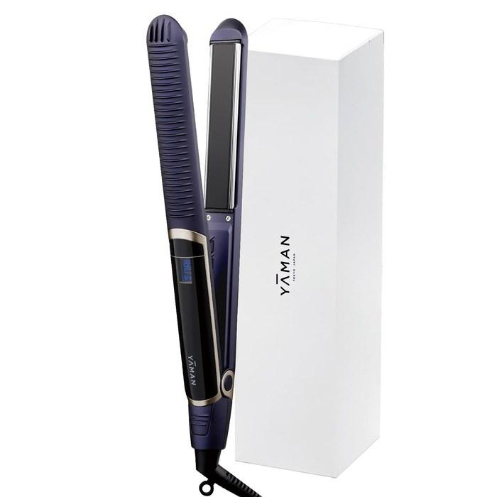 Ya-man Straight Hair Iron Smooth Iron Photo Ion Plus International Compatible YJHB6LAM2 Navy with Sticker [Amazon.co.jp Limited] Gold