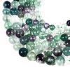 SmileStone Fluorite Mixed Fluorite Beads, 10mm, Sold as a Strand (Approx. 38cm), Natural Stone, Power Stone Beads (10mm)