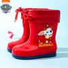 Paw Patrol Children's Rain Boots Cartoon Cuffed Fleece-Lined Rain Shoes All-Season Universal Water Shoes Boys and Girls Non-Slip Waterproof Rubber