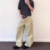 American Retro Pleated Large Pocket Scimitar Overalls Men's New Trendy Brand Loose Drape Wide-leg Casual Pants