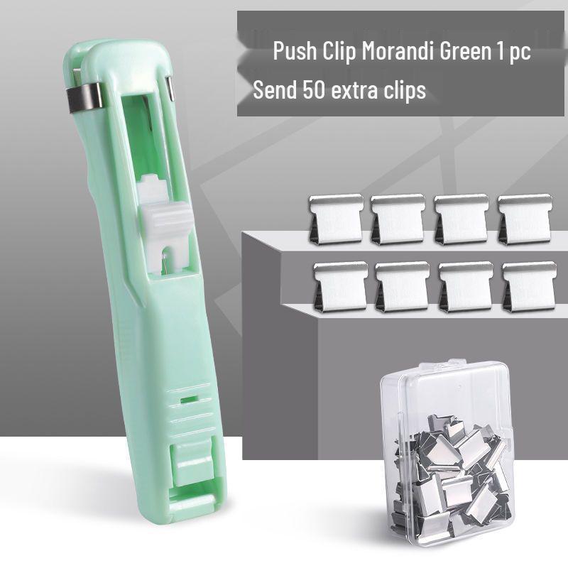 Push Clip Folder: Stationery Test Paper, Student Clip, Office File Binder, Book Fixer.