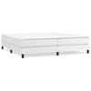 Box Spring Bed Frame White 200x200 cm Faux Leather