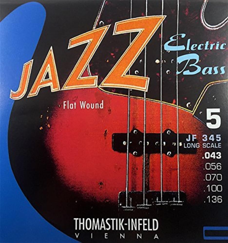 

Струны JF345 FLAT JAZZ комплект струн для электрической бас-гитары Thomastik-Infeld [5 струн]