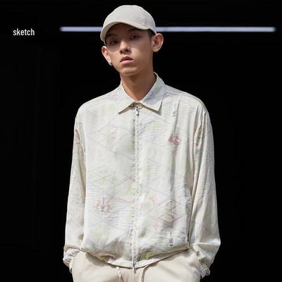 CROQUIS Men's 2023 Summer Loose Fit Lightweight Jacket