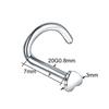 1PC 20G Steel Prong CZ Nose Screw Rings Nariz Earring Nostril Piercings Opal Twist Curved Bar Gem Nose Bone Stud Rings Jewelry