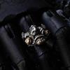 Vintage Cyberpunk Samurai Mask Domineering Rings Men's Fashion Trend Mechanical Future Simple Retro Personality Accessories Gift