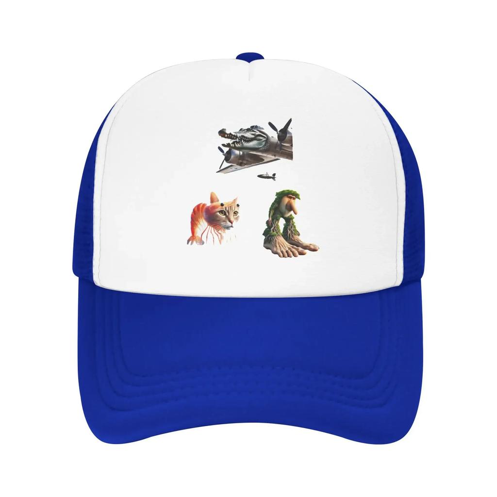 Italian Brainrot Pack Character combinations 2 Cat Pool Party Mesh Baseball Caps Women Camping Male Hunting Sun Hats Peaked Cap