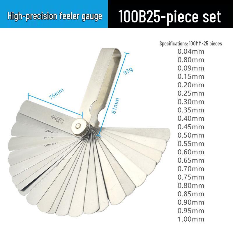 Stainless Steel Feeler Gauge, 100x17 & 100x14 Sizes, Various Specifications