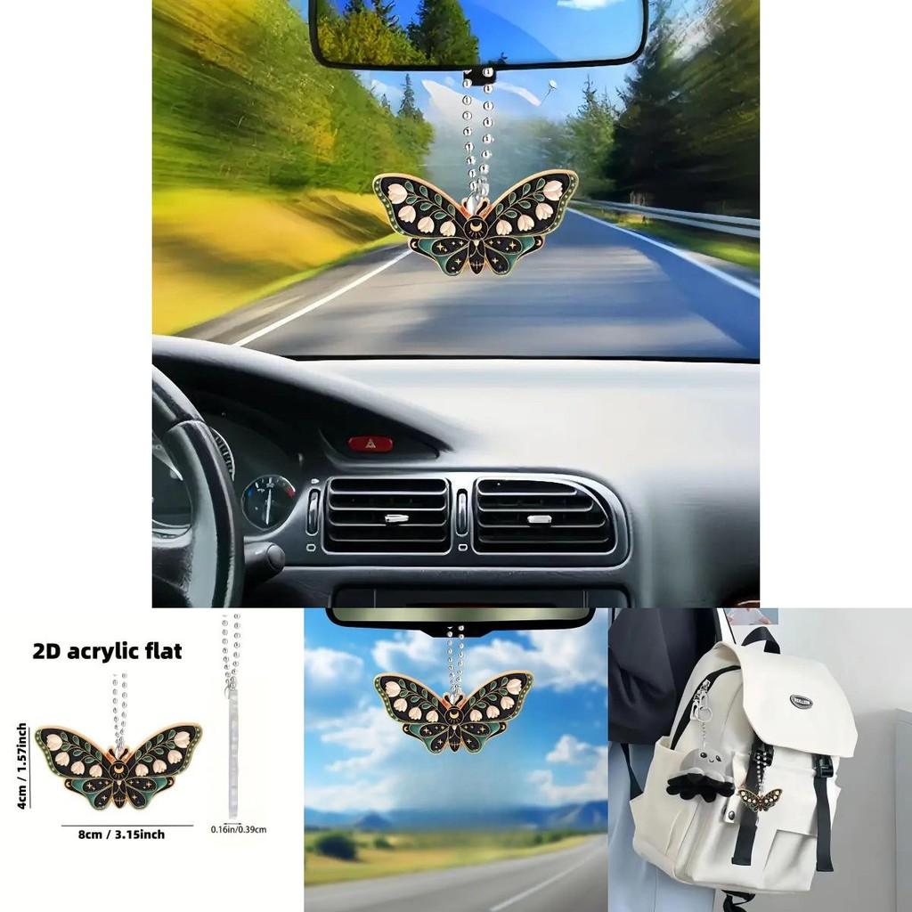 Acrylic Butterfly Distinctive Car Decor Creative Hanging Accessory For Stylish Vehicles