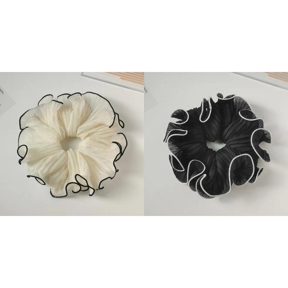 Koreanischer Großer Haargummi Frauen Mädchen Elastisches Haarband Seil Gummi Falten Haarband Pferdeschwanzhalter Kopfschmuck Haarschmuck