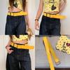 Pu Leather Wide Belt With Gold Buckle For Women Dress And Jeans Accessories