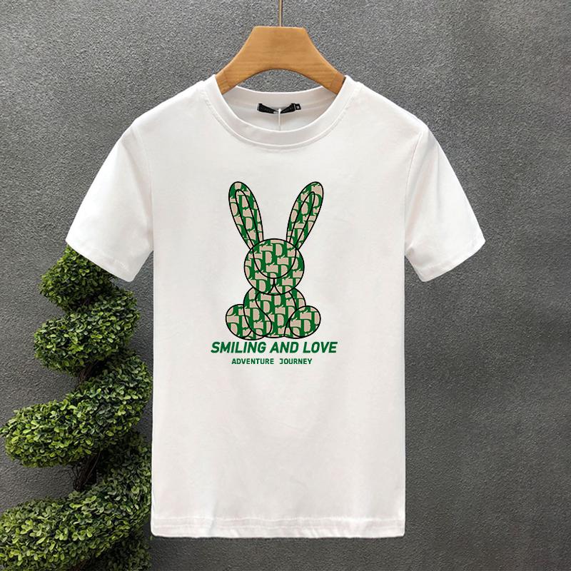 

New Luxury Brand Rabbit 100% Cotton High Quality Print Couple Tees Summer Harajuku For Men/Women Short Sleeve T-shirt Asian Size 4XL