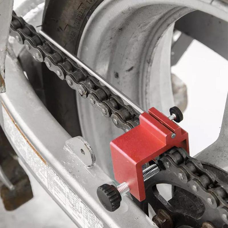 Universal Cnc Aluminum Motorcycle Chain Alignment Tool - Quick & Accurate For Motocross