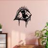 2D Personalized Cartoon Eyes Metal Wall Art, Dark Gothic Indoor Outdoor Decor, Halloween Christmas Gift for Alt Style Lover