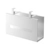 Yamazaki Jitsugyo 5010 Porta Scatola di Carta Sotto Mobile Lavabo Bianco Circa. L25xP8.5xA18.5cm Torre Portaoggetti Sospeso Portafazzoletti Coprifazzoletti