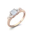 1.19 Cts Cushion Shape Moonstone Solitaire 925 Sterling Silver Rose Vermeil Wedding Women Ring