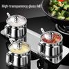 Yingbai 3-Piece 304 Stainless Steel Seasoning Jar Set