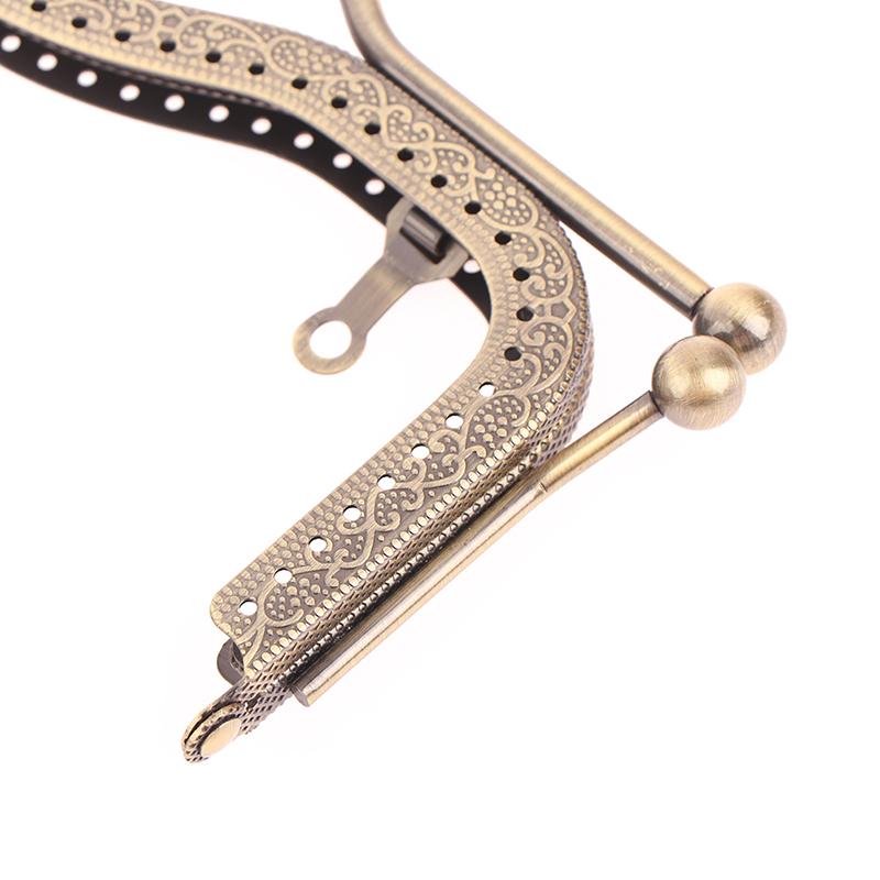 1 Stück Modische Damen Taschen Griff Metall DIY Münzbeutel Tasche Griff Handtasche Verschluss Schloss Bogenrahmen Taschen Zubehör