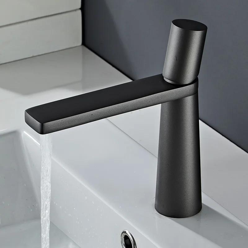 White Bathroom Sink Faucet Brush Gold Cold Hot WashBasin Vessel Mixer Tap Single Handle Brass Matt Black Luxury