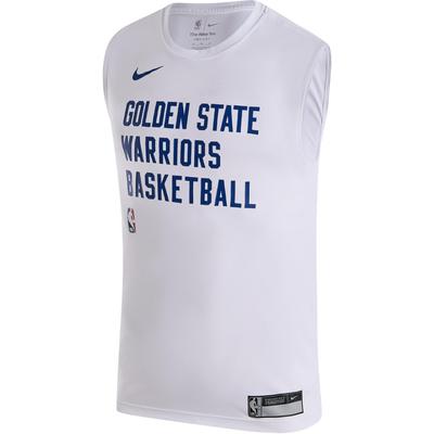 Golden State Warriors Letter Print Quick-Dry Sleeveless T-Shirt Men Tops White HF7457-100