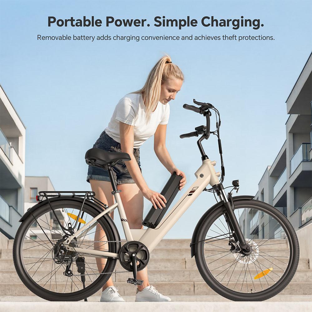 Touroll J2 ST Tiefeinstieg Elektrofahrrad – 45Nm Motor, 100km Reichweite, Komfort-Erster Stadtradfahrer