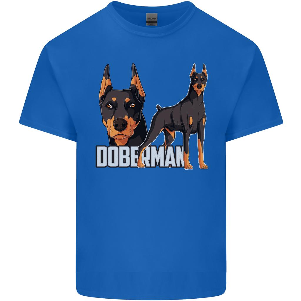 A DoberUnisex Illustration Dog Unisexs Light Cotton TShirt